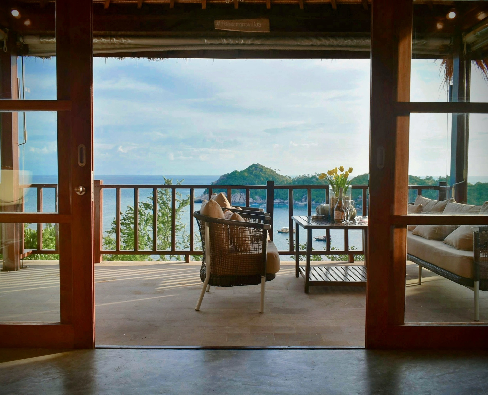 The Trevally House — A perfect family home with two breezy terraces, a corner pool and a stair down to the bedrooms — independent, private and wrapped in tropical green.
