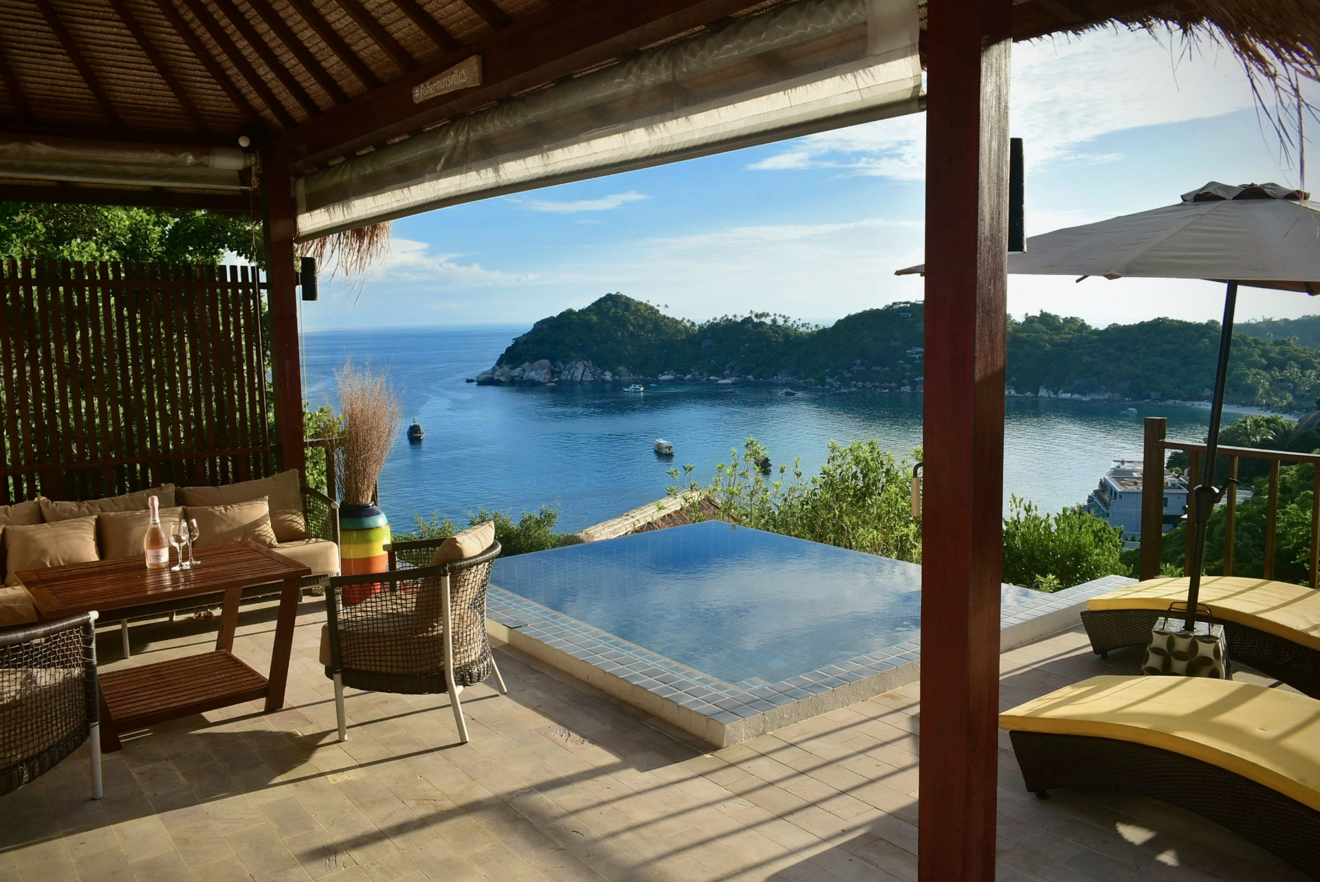 The Red Snapper House — A vast sun terrace for yoga, sunbathing and slow mornings. Two double bedrooms make it ideal for two couples or a family with older children.